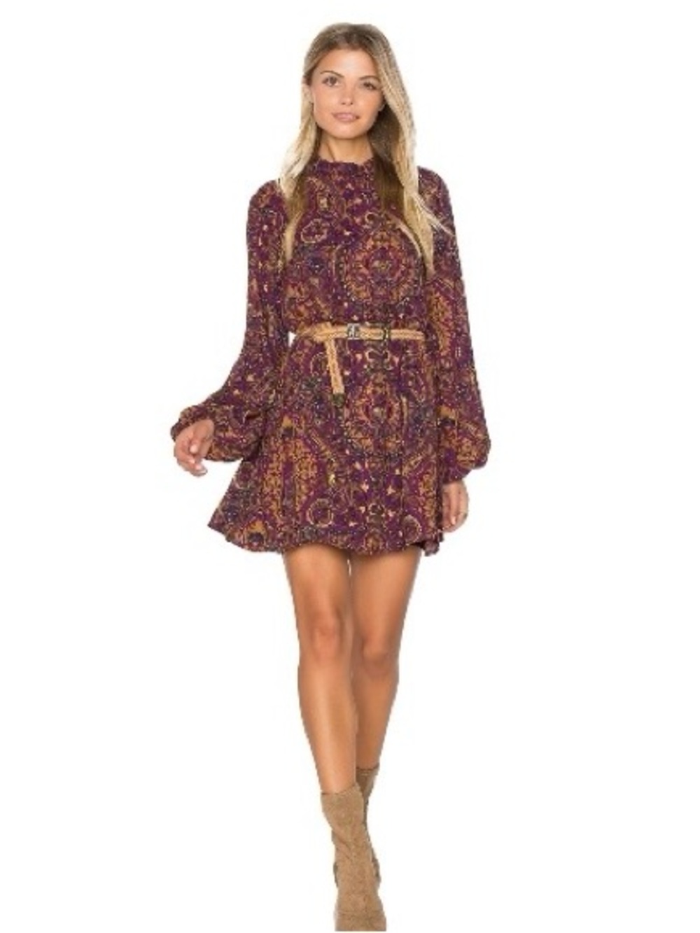 Show Me Your Mumu Junebug Mini Dress in Princess Plum
